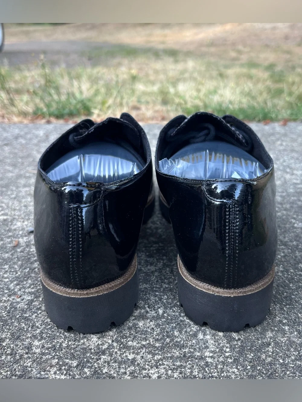 Remonte Patent Leather Animal Print Oxford Lug Shoes EU 39 US 8 - Picture 4 of 16